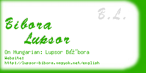 bibora lupsor business card
